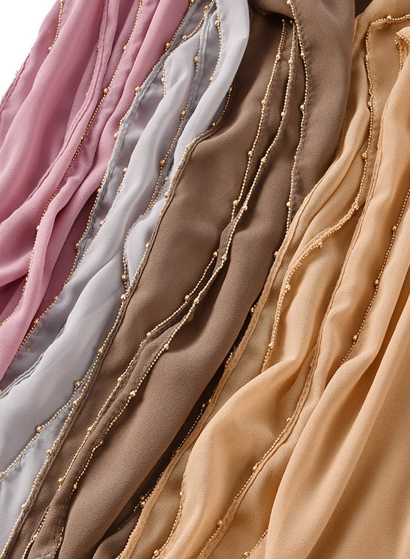 Aurafly Muslim Headscarf For Women, Islamic Arabic Scarf, Shiny Glitter Scarf, Abaya Shawl, Soft, Full Neck Coverage For Women, One Size 180 x 70 cm - Image 2