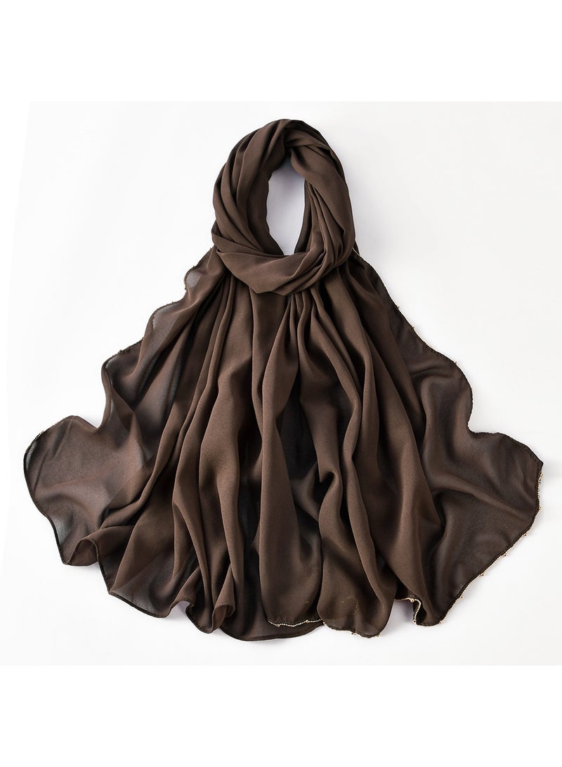 Aurafly Muslim Headscarf For Women, Islamic Arabic Scarf, Shiny Glitter Scarf, Abaya Shawl, Soft, Full Neck Coverage For Women, One Size 180 x 70 cm - Image 4