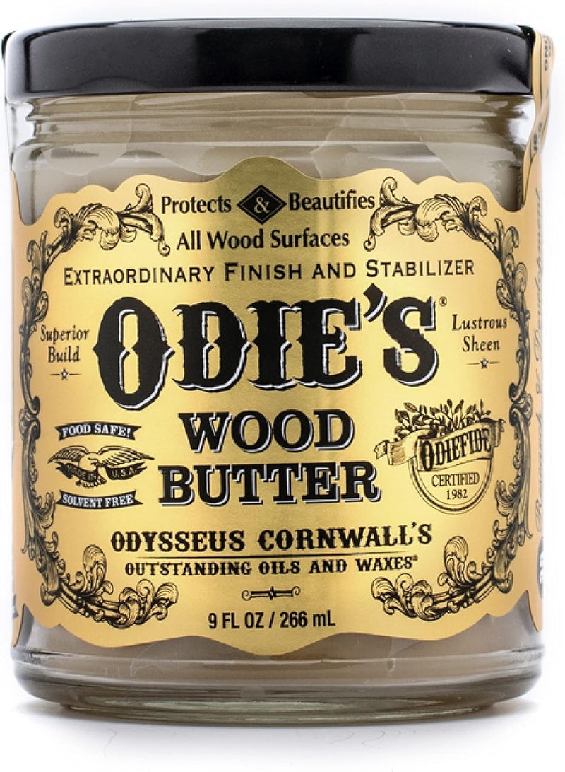 Odie's Wood Butter 9oz - Food Safe Wood Finish and Stabilizer - Image 1