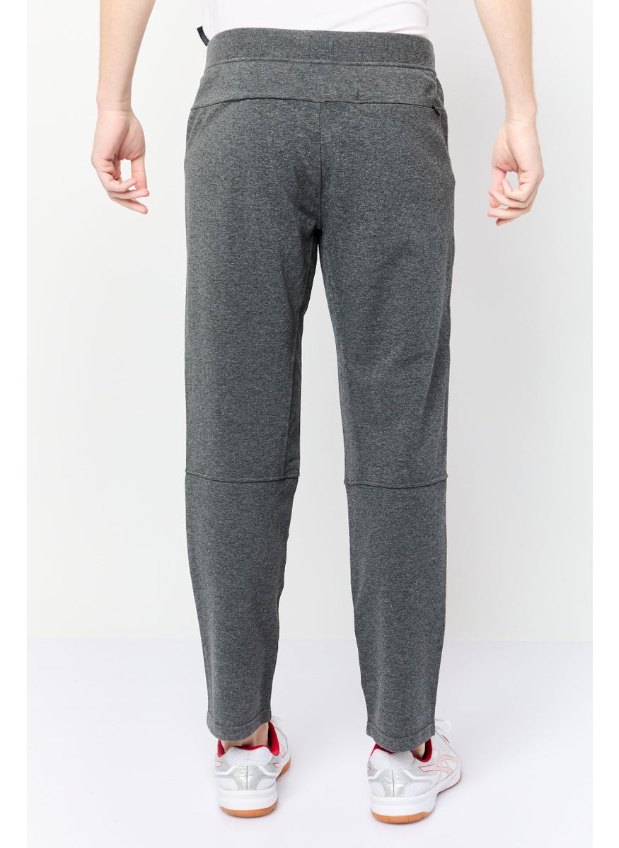 Selected Homme Men Cuffed Fit Heather Straight Pants, Grey  - Image 4