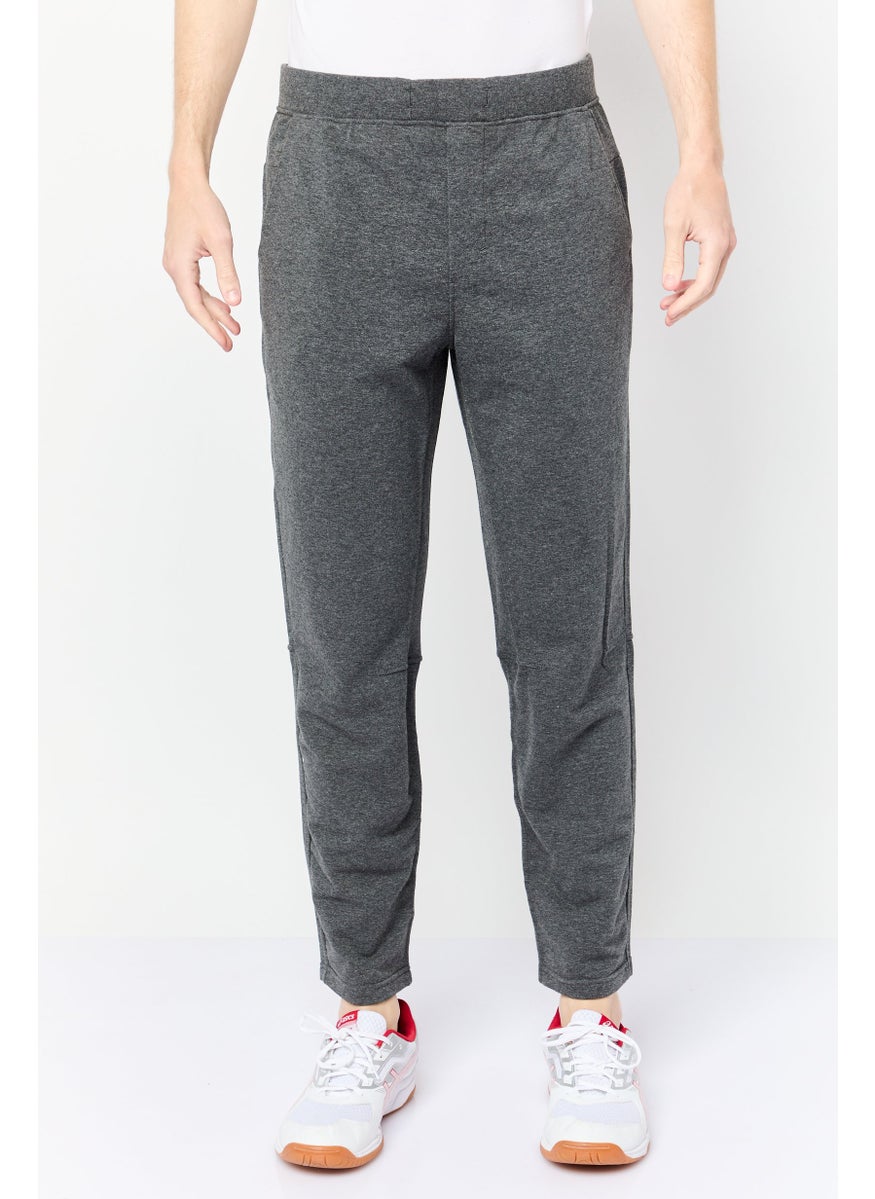 Selected Homme Men Cuffed Fit Heather Straight Pants, Grey  - Image 1