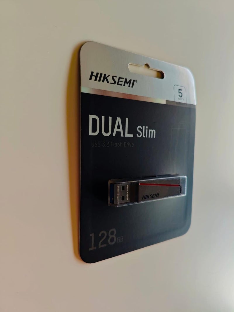 هيكسيمي محرك أقراص فلاش USB هيكسيمي OTG Dual Slim بتقنية Type-C، سعة 128 جيجابايت، لون رمادي - Image 4