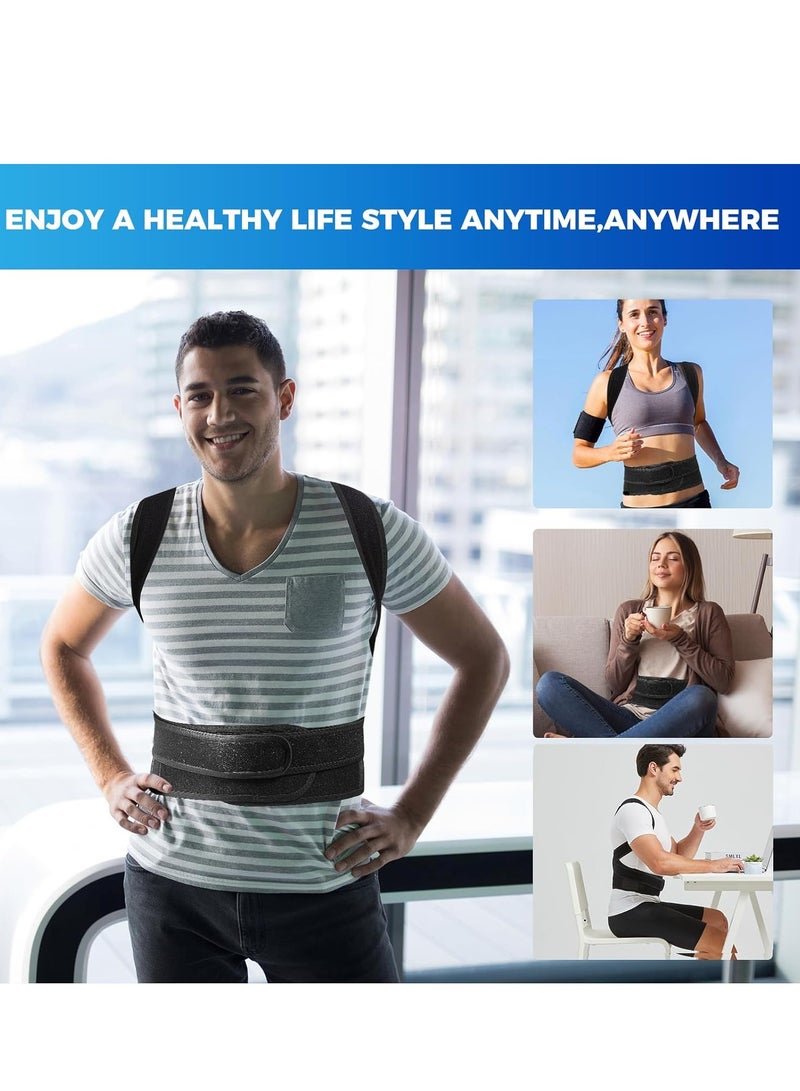 MLADEN Posture Corrector Back Brace for Men and Women Adjustable Shoulder Straightener Spine Support Full Upper Lower Back Pain Relief for Everyday Use - Image 3