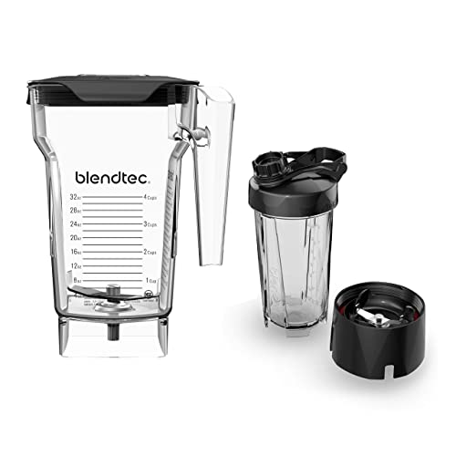 Blendtec 75 oz FourSide Jar and 34 oz GO Travel Bottle Bundle - Blender Jars and Personal Blender Attachment Compatible with Blendtec Blenders - Image 1