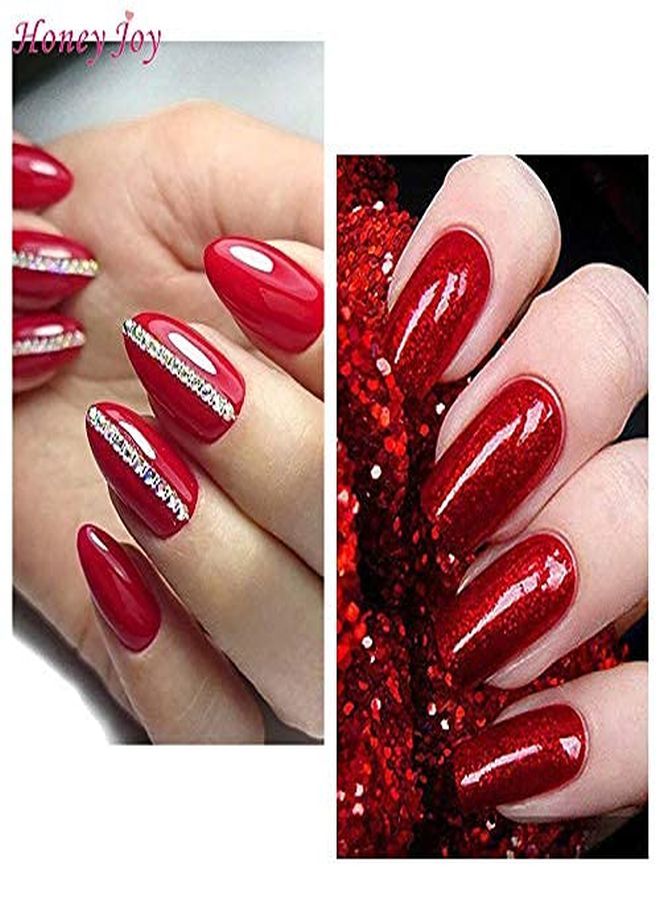 Honey Joy 28G/Box Dark Red Glitter Fine Dipping Powder No Lamp Cure Nails Dip Powder Like Gel Nail Natural Dry For Nail Salon£¬No.29  - Image 4