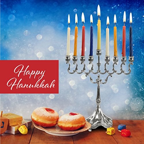 Ner Mitzvah Colorful Chanukah Candles 1-Pack - Standard Size Fits Most Menorahs - Premium Quality Wax - Assorted Colors - Bulk Pack for All 8 Nights of Hanukkah - Image 3