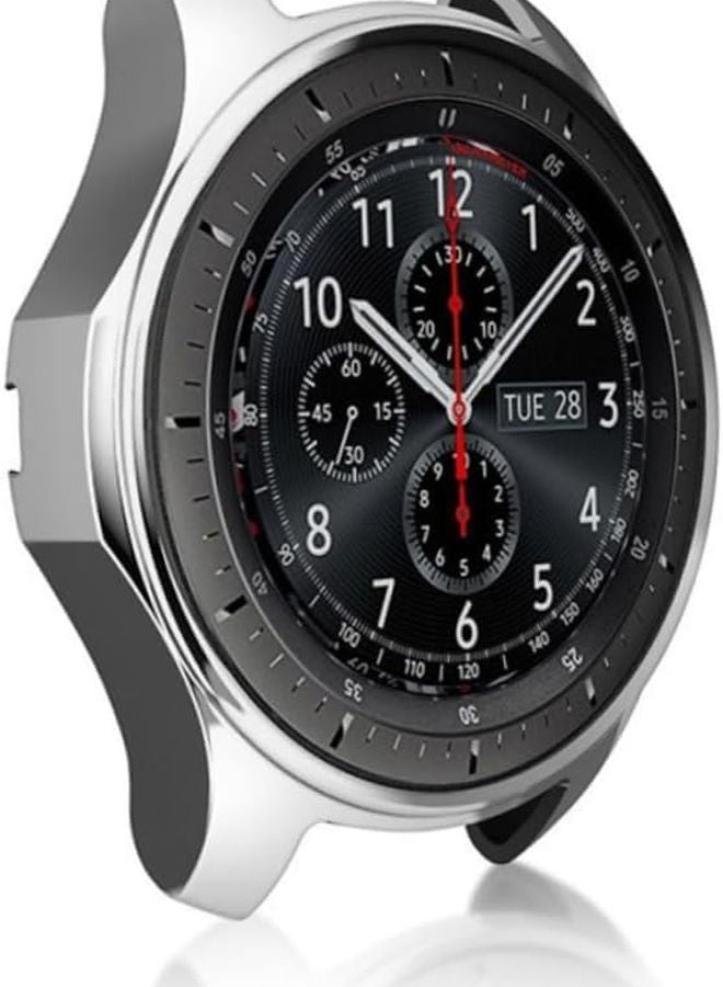 Shock Resistant Shatterproof TPU Watch Cover Silver Medium Protective Frame Easy Access Buttons - Image 1