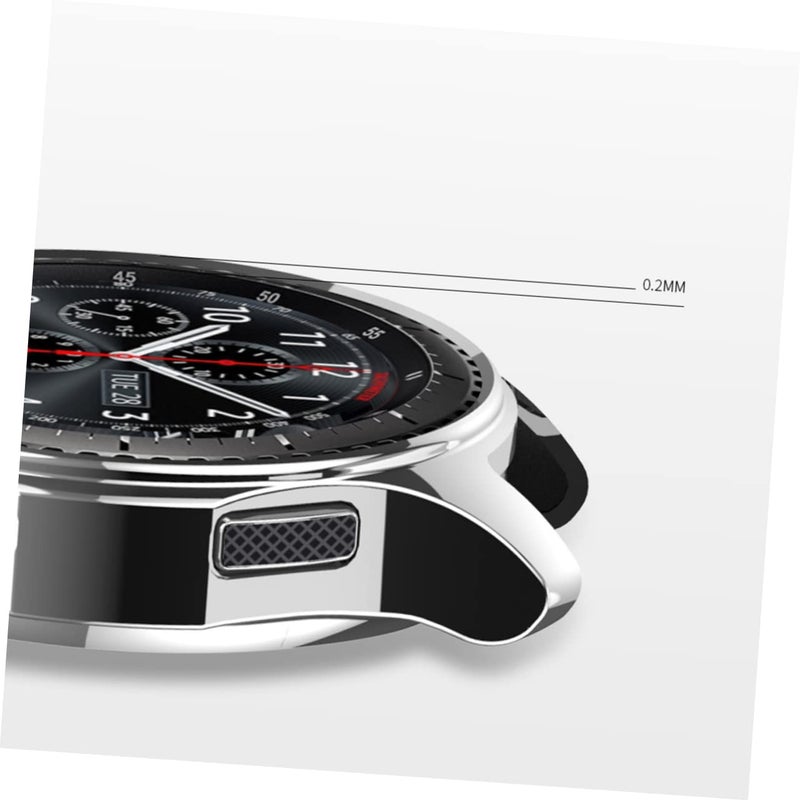 Shock Resistant Shatterproof TPU Watch Cover Silver Medium Protective Frame Easy Access Buttons - Image 4