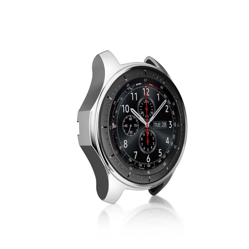 Shock Resistant Shatterproof TPU Watch Cover Silver Medium Protective Frame Easy Access Buttons - Image 2