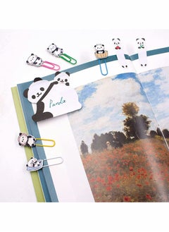 KASTWAVE 30Pcs Panda Paperclip Bookmarks, 3 Set Cute Panda Bookmark Clips with 1 Sheet Panda Sticky Notes, Funny Paperclips Bookmarks Planner Clips of Animal, for Office Supplies Coworkers Gifts  - Image 4