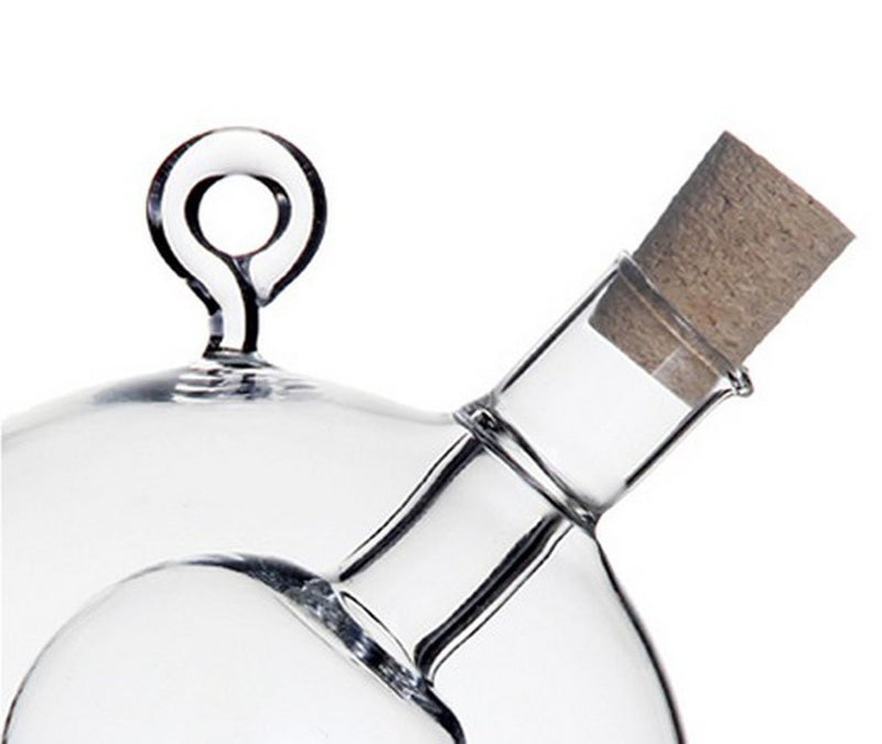 ELETON 2 in 1 Oil and Vinegar Dispenser Bottle, Kitchen Supplies Glass Olive Oil and Balsamic Vinegar Cruet Bottle with Cork Stoppers, Hand-blown Glass Jar, Soy Sauce Cruet in One - Image 5