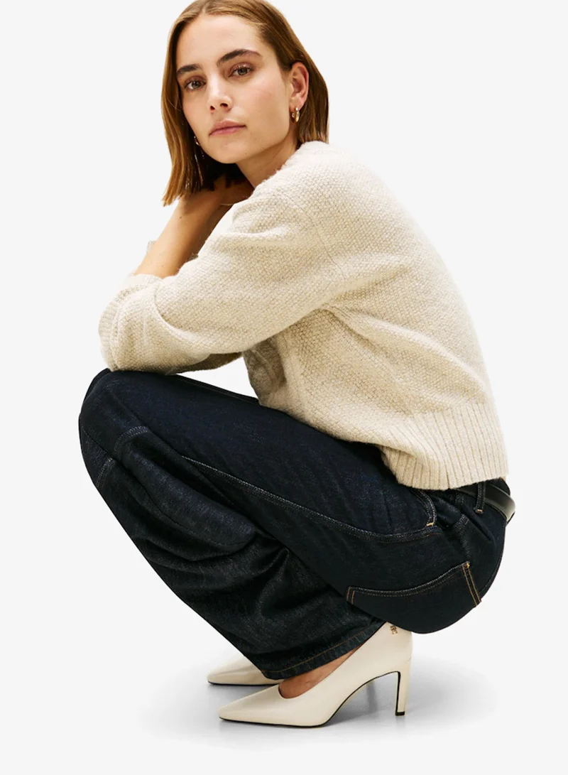 TOMMY HILFIGER TH Monogram Plaque Leather High Heels