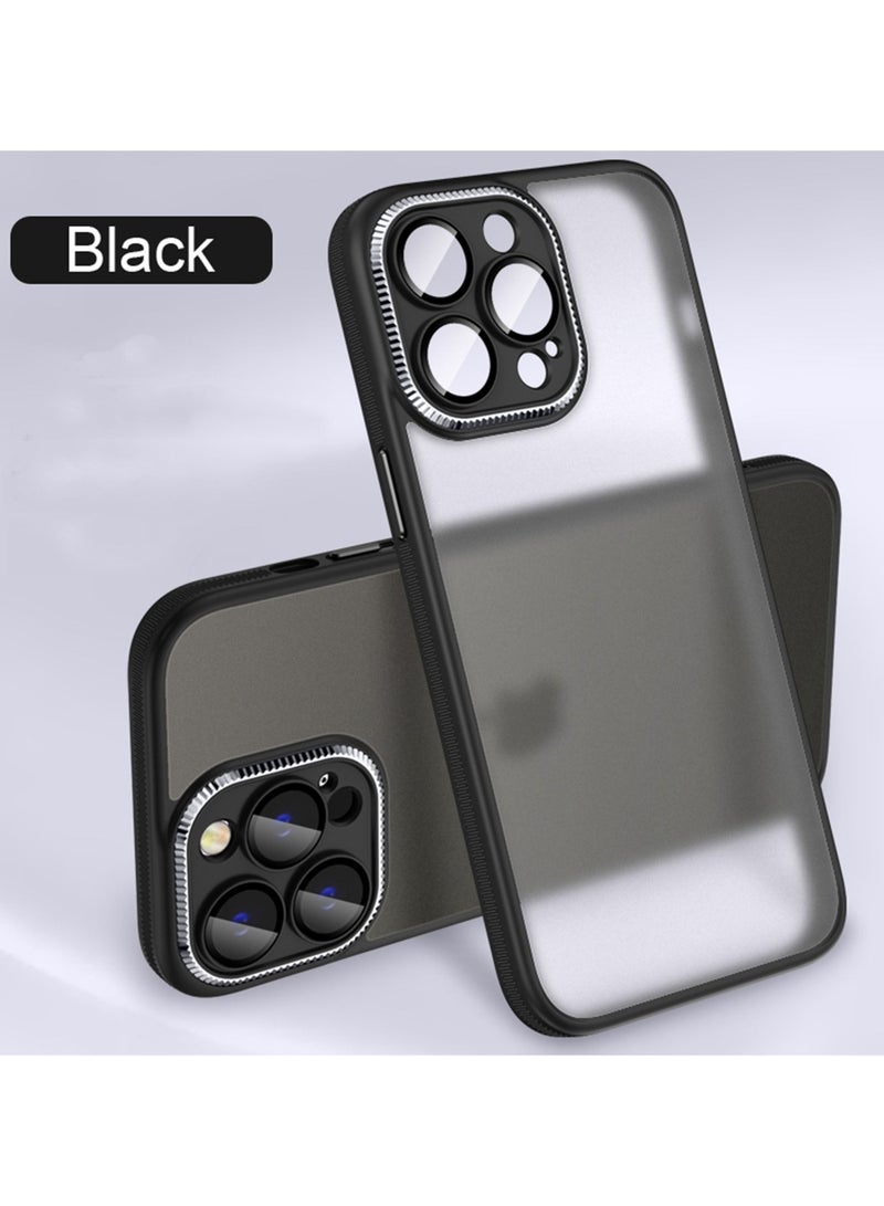 Color Fans Skin Scrub Case for IPhone 14 Pro Max 6.7 inch Black Case
