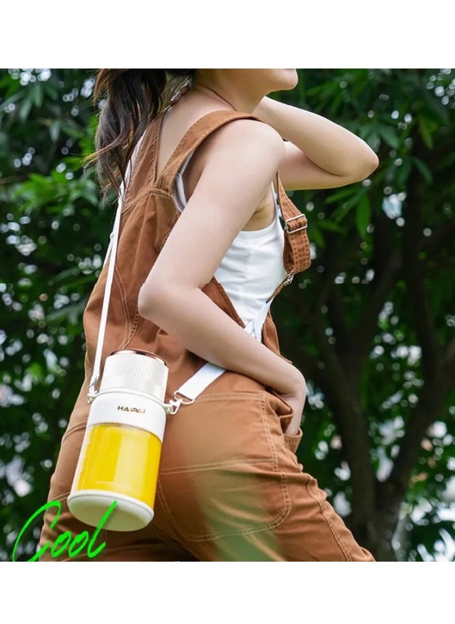 Portable Juicer Blender Machine, Electric Juicer Kettle Bottle for Shakes, Mini Fruit Battery Rechargeable USB Blender Smoothie Maker Shake Ice Crasher Machine Fruit Blender Shake Smoothie Blender