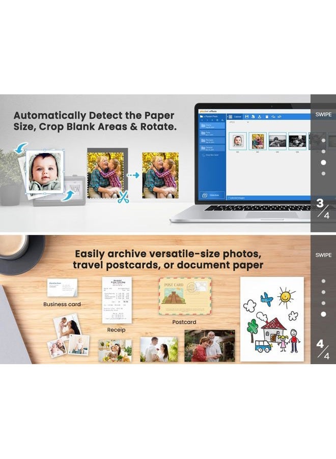 Plustek Photo Scanner - ePhoto Z300 - German Design Award Winner 2018 - Scan 4x6 Photos in 2s, Auto Alignment and Cut with CCD Sensor Supports Mac and PC - Image 3