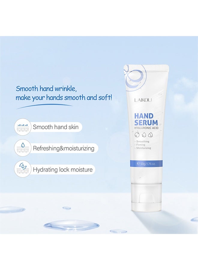 لايكو مصل اليدين حمض الهيالورونيك ، كريم مرطب لليدين ، كريم اليدين لجافة الأيدي ، كريم مرطب لليدين مضاد للشيخوخة ، كريم إصلاح اليدين غير الدهني وسريع الامتصاص 50 مل - Image 5