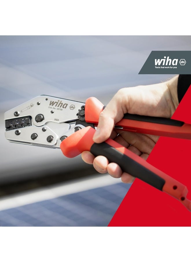 Wiha - Wiha Mc4 Crimping Tool I Photovoltaic Crimping Tool For Solar Connector Mc4 I 2.5/4/6 Mm虏 I Automatic Adjusted Press Pressure I Solar Pliers - Image 1