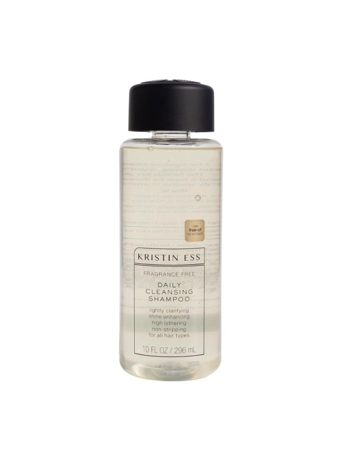 Kristin Ess Kristin Ess Hair Fragrance Free Daily Cleansing Shampoo, Lightly Clarifying, Shine Enhancing, Vegan, Paraben, Sulfate, Phthalate and Silicone Free, Gluten Free, 10 fl. oz. - Pack of 1 - Image 1