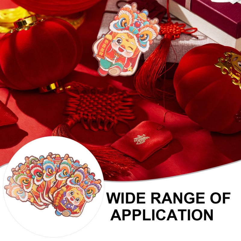 6pcs Chinese Red Envelopes Dragon Design for Lunar New Year Wedding Birthday Money Gift - Image 5