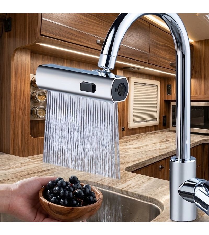 A Multifunctional RV Kitchen Faucet Nozzle Adapter 1 Set Dual Spray Mode Water Saving Nozzle Easy to Install Replacement for Bathroom Basin and Kitchen Sink - Image 1
