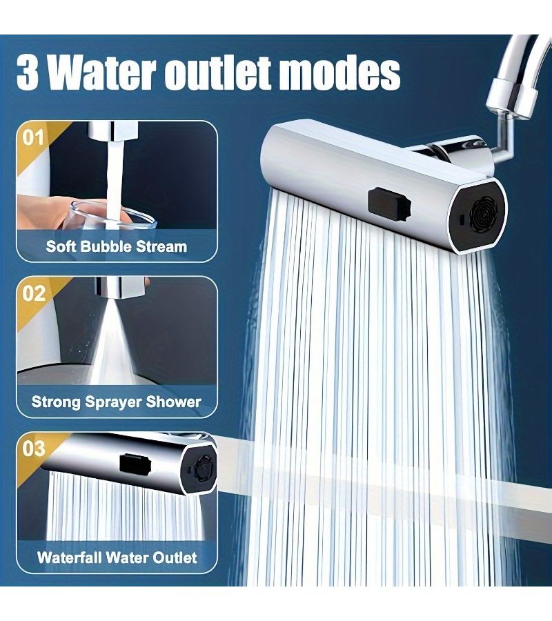 A Multifunctional RV Kitchen Faucet Nozzle Adapter 1 Set Dual Spray Mode Water Saving Nozzle Easy to Install Replacement for Bathroom Basin and Kitchen Sink - Image 5