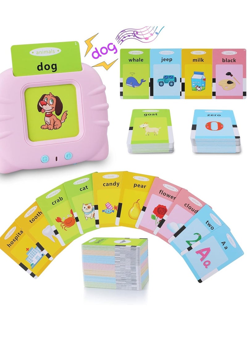 Talking Flash Cards Educational Toys For Toddlers 1-6 Years, Arabic And British English, 224 Words=112 Cards, Audio Learning Games, Preschool E-Learning Resource, Birthday Gifts For Kids - Image 1