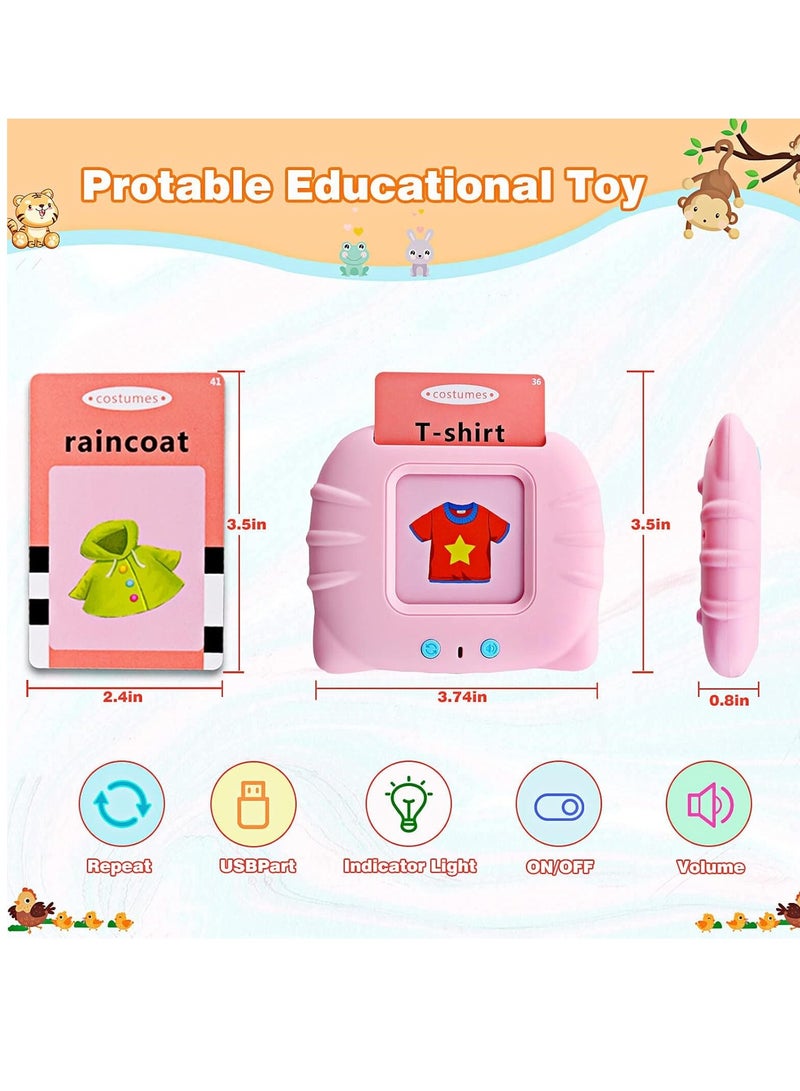 Talking Flash Cards Educational Toys For Toddlers 1-6 Years, Arabic And British English, 224 Words=112 Cards, Audio Learning Games, Preschool E-Learning Resource, Birthday Gifts For Kids - Image 3