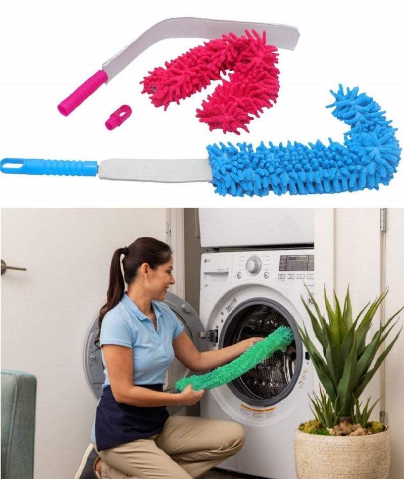 VazzLox Fan Cleaner Brush with Long Rod Flexible Fan Cleaning Mop Microfiber Dust Cleaner Foldable Duster for Home Cleaning Microfiber Duster for Cleaning of Home, Kitchen, Car, Ceiling (Multicolor) - Image 5