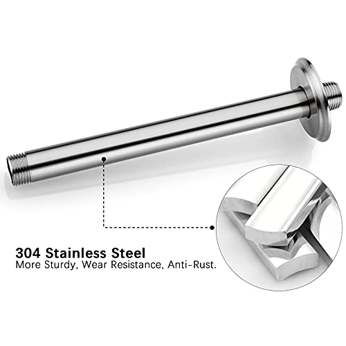 Anpean 8 Inch Shower Arm and Flange Brushed Nickel, Ceiling Mounted Shower Arm for Rain Shower Head - Image 5