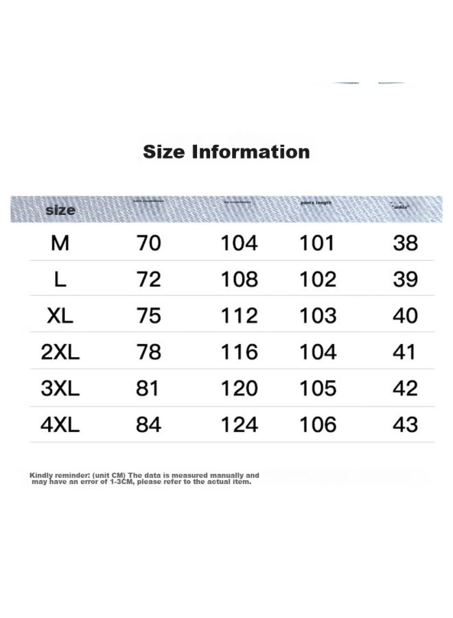 Warrior Denim Jeans For Men, Spring And Autumn Straight-Leg Pants, Loose Wide-Leg Casual Trousers, American-Style Long Pants For Men, Dark Blue 4Xl - Image 4