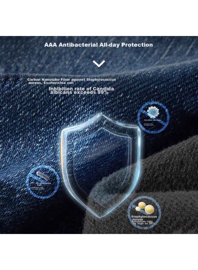 Warrior Denim Jeans For Men, Spring And Autumn Straight-Leg Pants, Loose Wide-Leg Casual Trousers, American-Style Long Pants For Men, Dark Blue 4Xl - Image 5