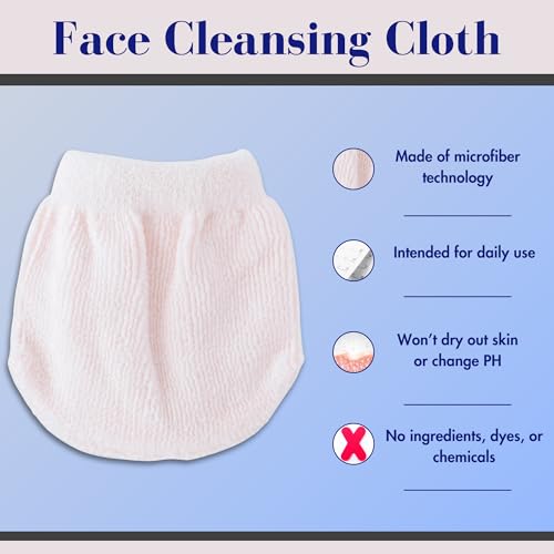 MicrodermaMitt Reusable Microfiber Makeup Remover & Face Cleaning Cloth Mitt - Wipe Off Makeup with Just Water - Erases Waterproof Mascara, Lipstick, Eyeliner, Foundation, Spray Tan - No Fuzz or Dyes - Image 3