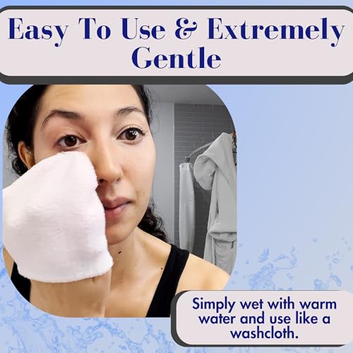 MicrodermaMitt Reusable Microfiber Makeup Remover & Face Cleaning Cloth Mitt - Wipe Off Makeup with Just Water - Erases Waterproof Mascara, Lipstick, Eyeliner, Foundation, Spray Tan - No Fuzz or Dyes - Image 2