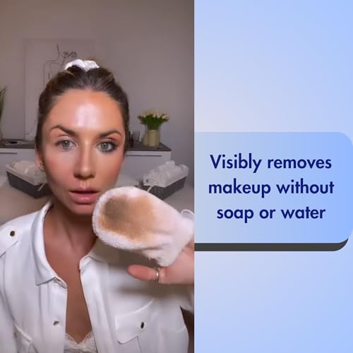 MicrodermaMitt Reusable Microfiber Makeup Remover & Face Cleaning Cloth Mitt - Wipe Off Makeup with Just Water - Erases Waterproof Mascara, Lipstick, Eyeliner, Foundation, Spray Tan - No Fuzz or Dyes - Image 4