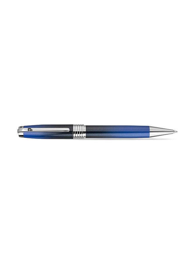 POLICE Lithos Black Blue with Silver Trims Pen for Men Blue Ink - Image 2