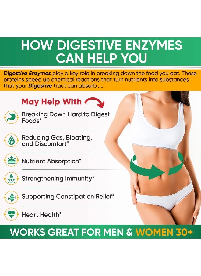 Wholesome Wellness Wholesome Wellness Digestive Enzymes (1000mg, 180 Capsules)  - Image 3