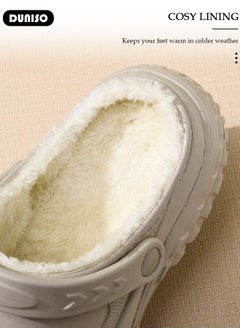 DUNISO House Slippers for Men and Women,Washable Lined Clogs, Fashion Warm Shoes with Thick Sole, Comfortable Home Fuzzy Slippers, Lightweight Non Slip House Shoes For Cozy Indoor Outdoor  - Image 2