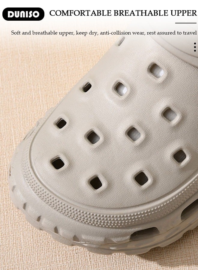 DUNISO نعال منزلية للرجال والنساء، أحذية مريحة قابلة للغسل، أحذية دافئة عصرية بsole سميك، نعال منزلية فuzzy مريحة، أحذية منزلية خفيفة الوزن غير قابلة للانزلاق للاستخدام الداخلي والخارجي المريح - Image 5