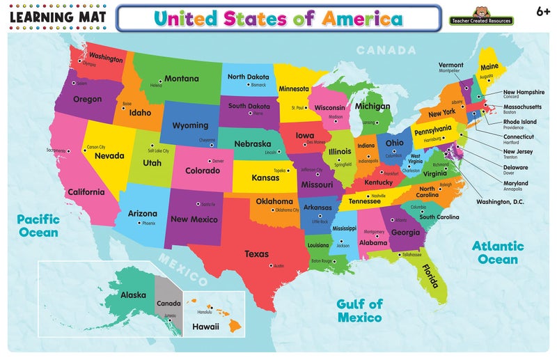 Teacher Created Resources United States of America Map Learning Mat - Image 2