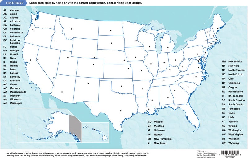 Teacher Created Resources United States of America Map Learning Mat - Image 3
