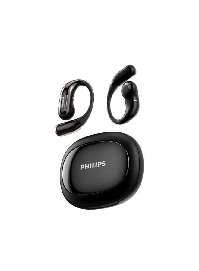 Philips TAQ2720, Earphone,True Open Ear Headphones,True Wireless Earbuds, Ear Hooks,Ultra-long Playtime, IP67 Water and Dust Proof with ANC,AI Call Noise Reduction,Sterling Sound, Secure Fit and Comfort, For Sports, Work Black - Image 1