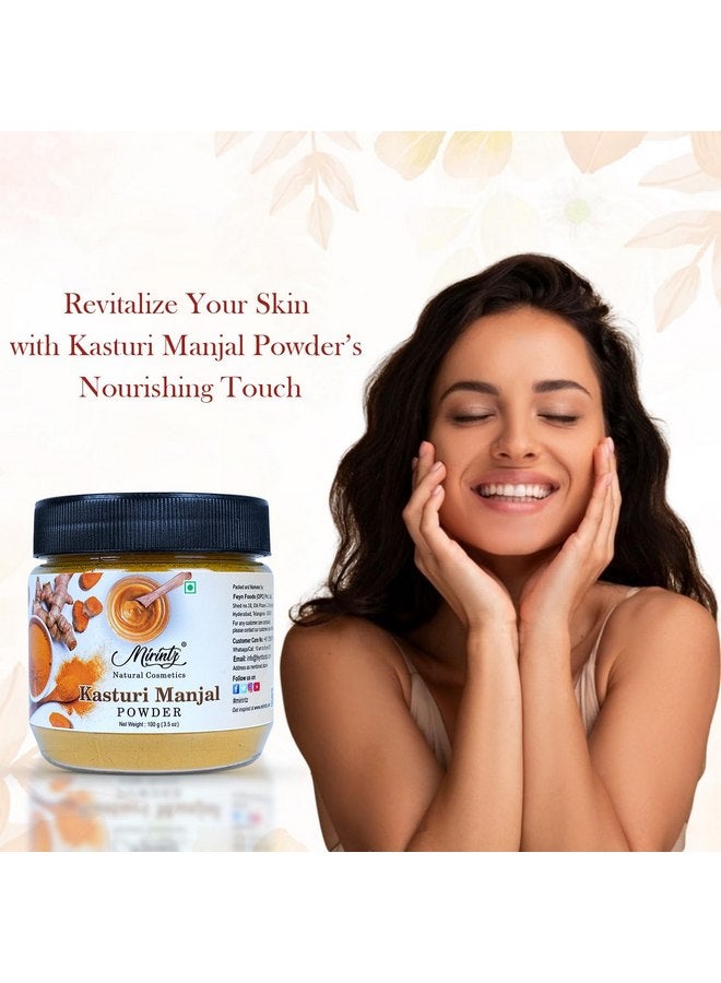Mirintz 100% Natural Kasturi Manjal Powder | (100 gms) Pure Wild Turmeric Powder for Cosmetics & Skincare | Curcuma Aromatica Face Scrub Exfoliator | Amba Haldi for Soap, Face Mask, Face Powder Makeup - Image 2