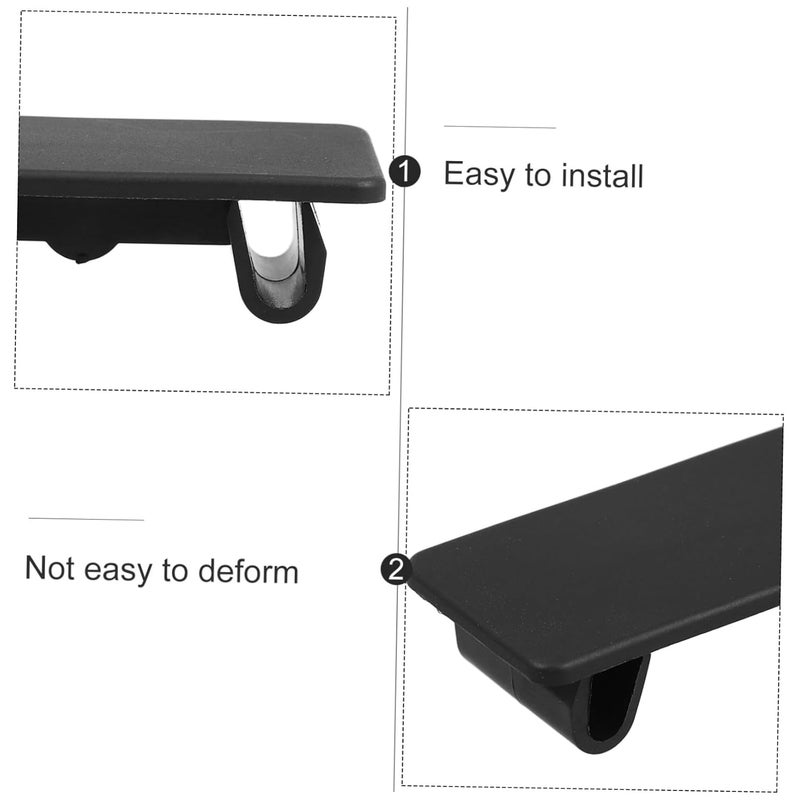 8 قطع أغطية لوحة مفاتيح التبديل الصخرية السوداء، سدادات حشو للوحة قيادة السيارة - Image 4