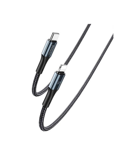 Yesido CA95 1.2m Fast Charging Type-C To Lightning Data Cable Fast Charging 3A for Mobile Phone - Black