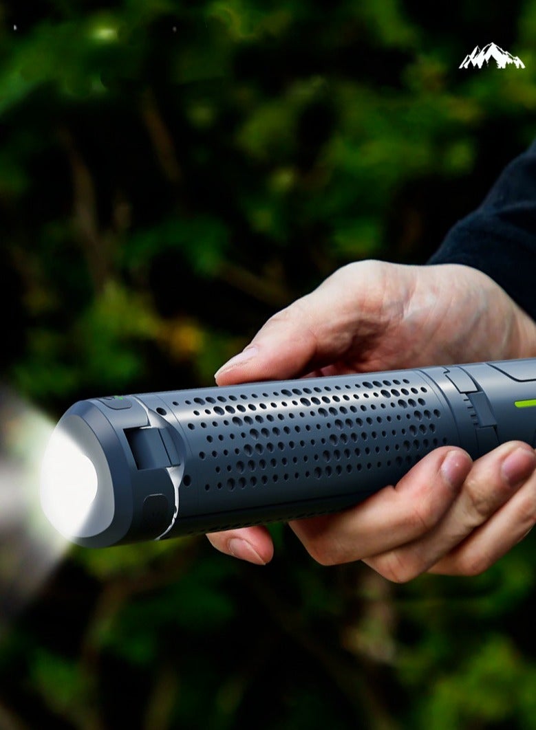 أضواء التخييم في الهواء الطلق LED ضوء العمل المصباح القابل لإعادة الشحن مع الوقوف التلسكوبي 3 أوضاع الإضاءة. رؤوس ضوء LED القابلة للتعديل للتخييم والمشي لمسافات طويلة وصيد الأسماك والمنزل - Image 3