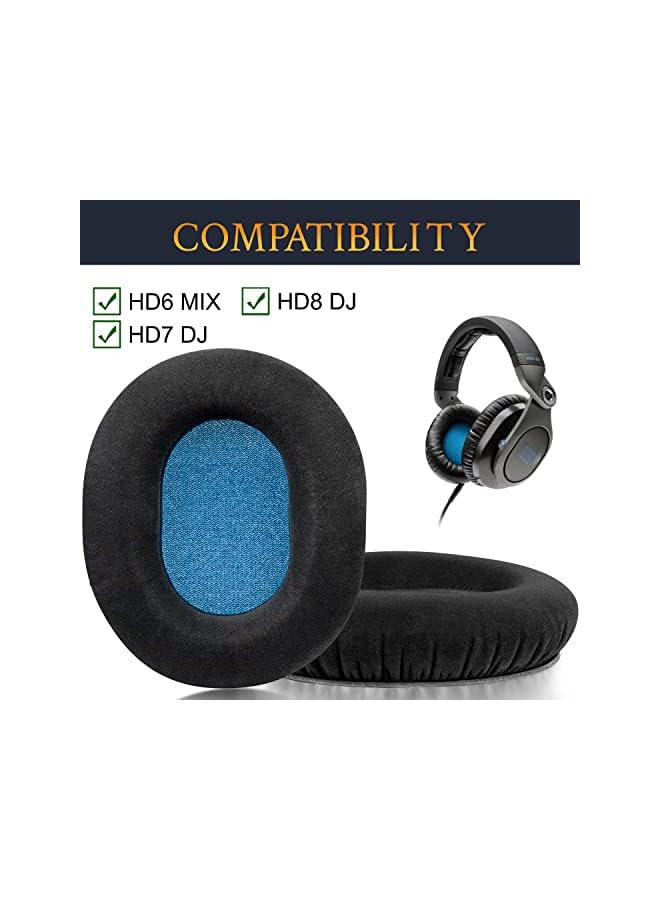 Nano Cloth Earpads Replacement For Hd6 Mix Hd7 Dj Hd8 Dj Headphones Ear Pads Cushions With High Density Noise Isolation Foam  - Image 2