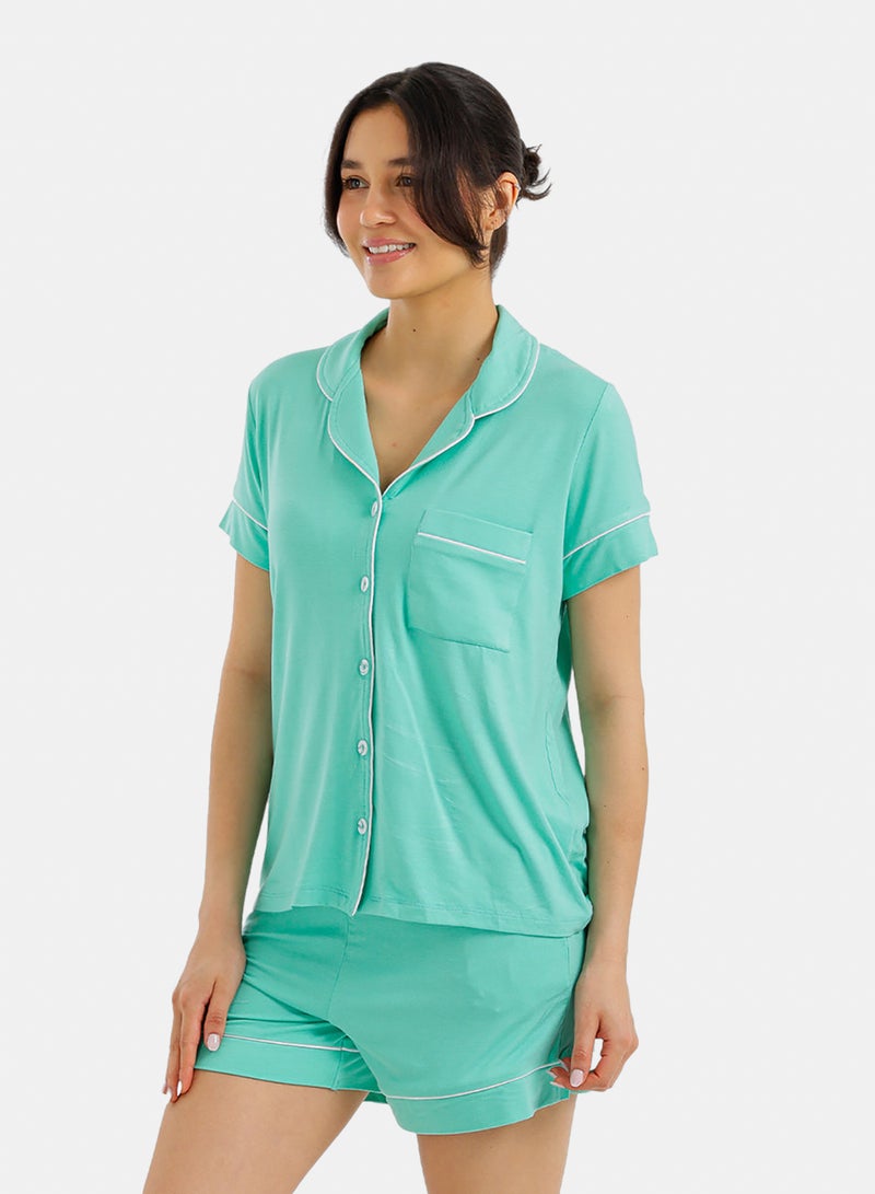 Carina Piped Short Pyjama Set - Image 3