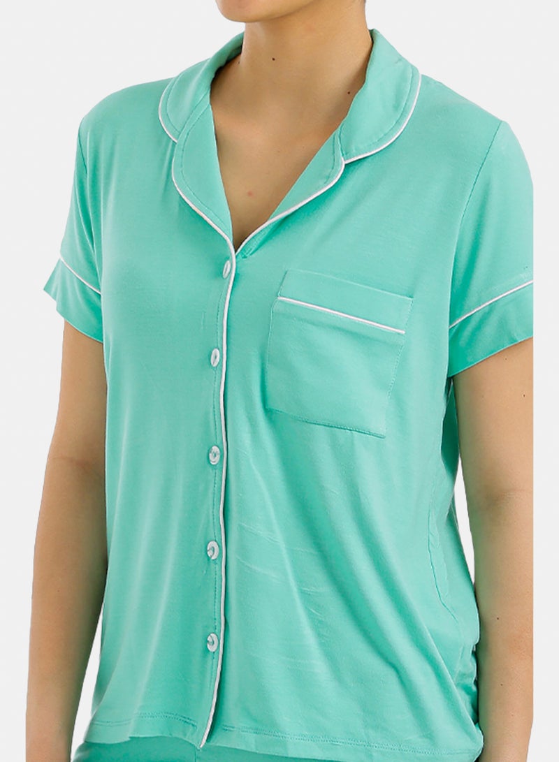 Carina Piped Short Pyjama Set - Image 5