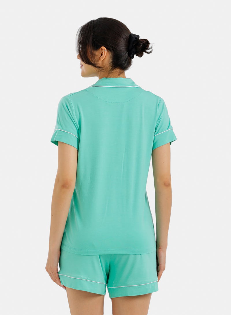 Carina Piped Short Pyjama Set - Image 4