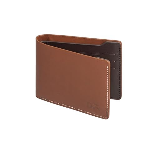 DailyObjects Stylish Tan Genuine Leather Men’s Bi-Fold Wallet with Multiple Card Holders|Cash Section|Durable Classic Design| Everyday Organizer for Securely Carrying Money| Cards| IDs| and Essentials - Image 4